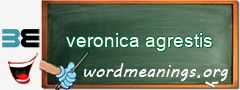 WordMeaning blackboard for veronica agrestis